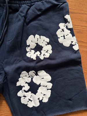 Denim Tears Cotton Wreath Shorts Navy Blue Size M | eBay
