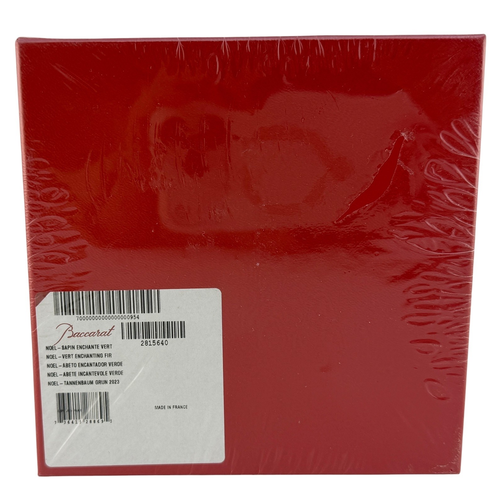 NEW in Sealed Box Baccarat Crystal Noel Enchanting Fir Green 5" Tree NIB