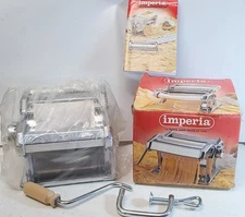 New Open Box Imperia Pasta Machine Roller SP 150 Chrome Made In Italy Tagliatell