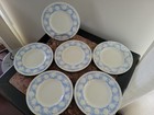 6 ~ Bread & Butter plates Wedgwood Patrician Kingston Blue & White 6 1/2” EUC* — photo 1