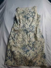 Vintage 90s Y2K Jessica Howard Sheath Dress 16 Blue Floral Toile Cottagecore