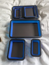 Faltbare Silikonschalen 6er Set schwarz und blau verschiedene Größen neu nie benutzt