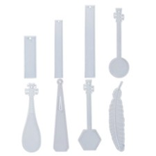 8Pcs Durable Silicone Bookmark Mold for DIY Adornment Transparent Flexible Mold