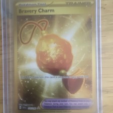 gold bravery charm pokemon card Pokemon Bravery Charm Gold English 175/142 Card NM Stellar Crown In Hand!