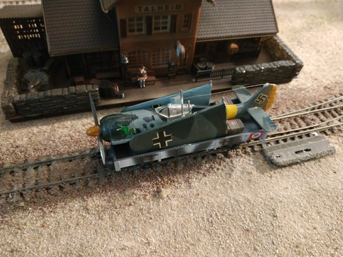 MARKLIN - Märklin, WWII MILITARY WAGON WITH A GERMAN AIRPLANE LOADED, SCALE H0 - Picture 3 of 12