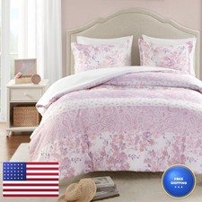 Intelligent Design Queen Duvet Cover Set Romantic Floral Paisley Solid Reverse