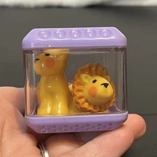 Fisher Price PEEK A BLOCKS Sensory Replacement Block Lion Tiger Light Purple