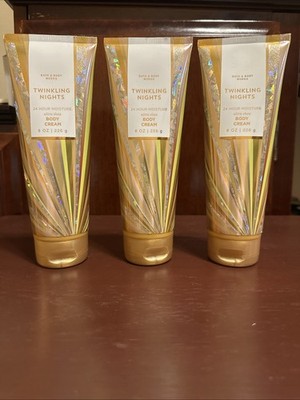 3 NEW BATH & BODY WORKS TWINKLING NIGHTS ULTRA SHEA BODY CREAM LOTION 8 OZ LARGE