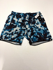 RVCA Escape Elastic Print 17 Shorts Men s Medium Blue Tie Dye NWT M2011REP