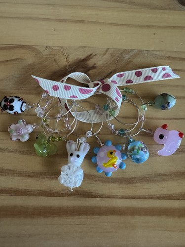 LUSTIGER OSTERHASE ENTE VOGEL EI ETC. Wein Charms 8er Set - Bild 5 von 9