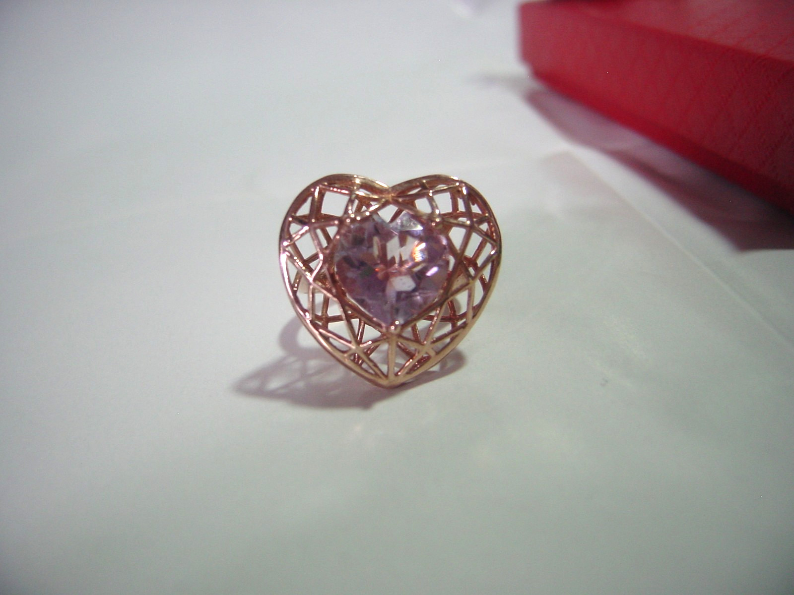 superb Solid Silver & gp chunky large Ring-natura… - image 3