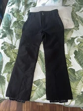 WOMENS Vertical 9 Vintage Snow Pants Ski Slim Fit Fitted 80s Style Black