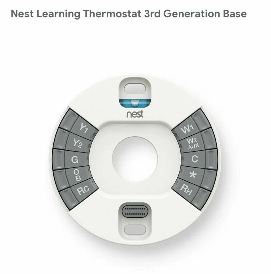 Used Black Google Nest 3rd Gen Learning Programmable Thermostat Kit T3016US - Image 4 of 4