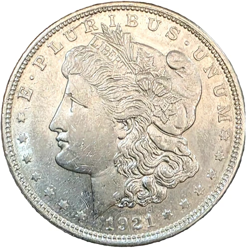 1921 MORGAN SILVER DOLLAR 90% Silver  -  Extremely Fine+ to AU              5633