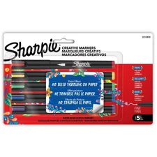 Sharpie Creative Markers, Water-Based Acrylic Paint Markers, Fine Tip, 5 Count