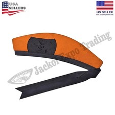 Glengarry Cap traditional Scottish Hat Saffron Acrylic Wool Tartan Cap Unisex