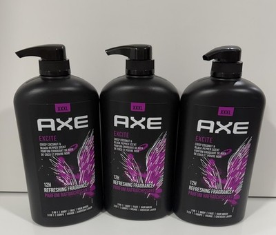 Axe Body Wash Variety Set 3 XXXL Bottles Men's Grooming Fresh Fragrance 3 Pc