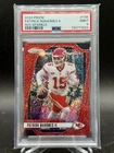 Patrick Mahomes 2024 Panini Prizm #138 *Red Sparkle* Color Match Chiefs PSA 9