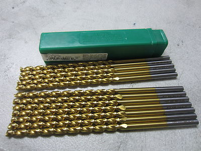 11 pcs PTD Precision Twist Drill #6 Parabolic Taper Length TIN Coated 50906 USA