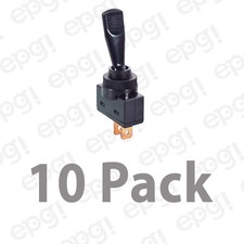 10 PACK - SPST ON/OFF LONG HANDLE TOGGLE SWITCH 20AMPS - 12VDC  66-2023-10PK