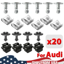 20x Undertray Engine Underbody Trim Clips Splashguard Screw Fitting Clip Kit USA