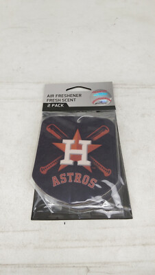 New MLB  Double Side Print 2 Pack Car Hanging Air Freshener Houston Astros