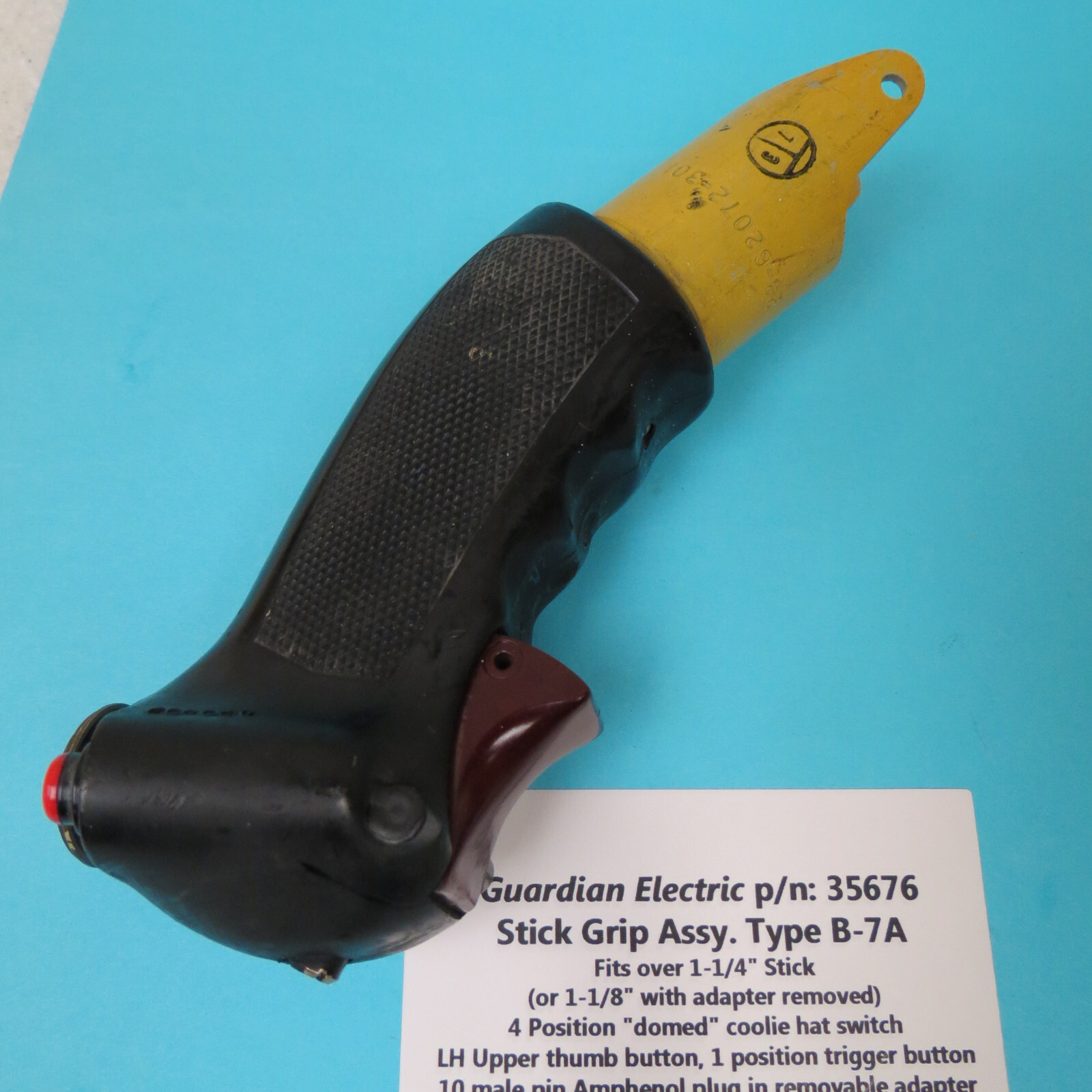 Type B-7A Pilot Stick Grip Control With 10 Pin Adapter Guardian Electric 35676