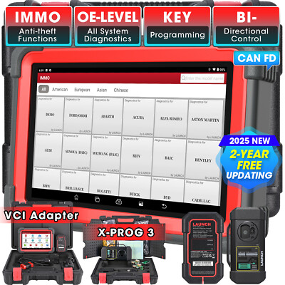 2026 Launch X431 IMMO P;US Elite mit X-PROG3 OBD2 Diagnosegerät ECU Codierung DE