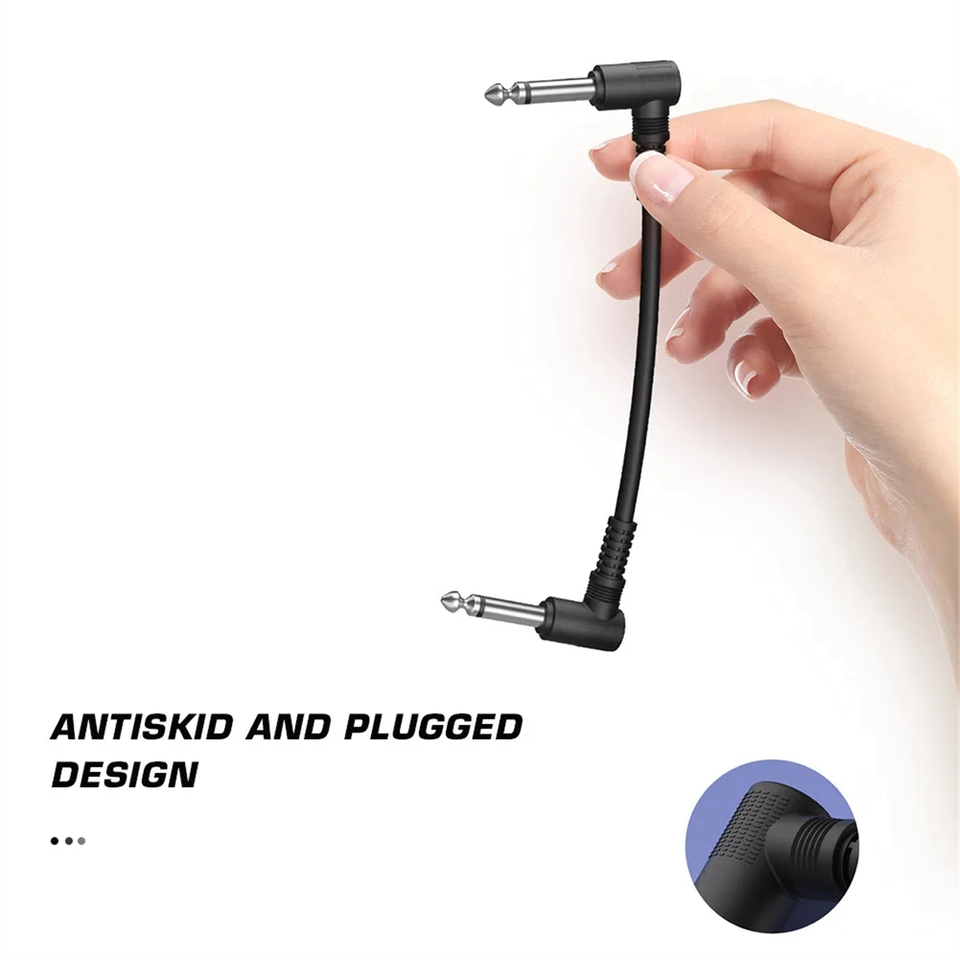 5Pcs Pedal Cable Musical Instruments Patch Cord 15cm Electric Guitar