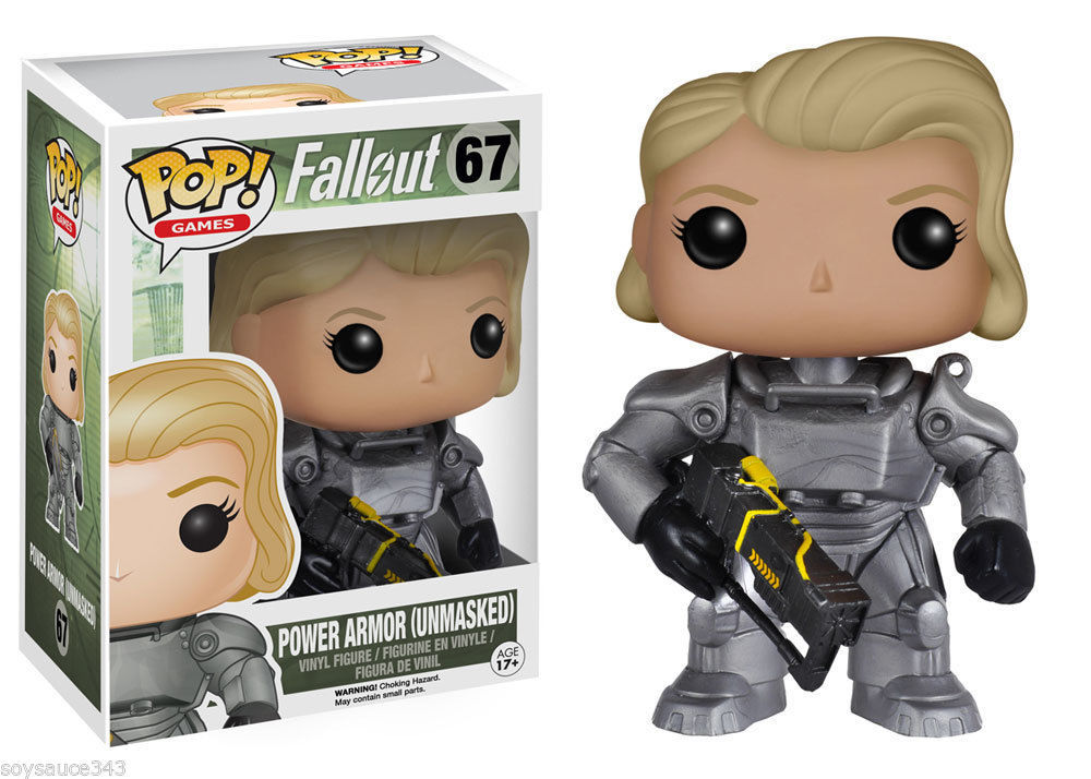 EXCLUSIVE FALLOUT - FEMALE POWER ARMOR UNMASKED 3.75"" POP VINYL FIGURE FUNKO