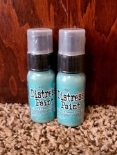 Ranger Tim Holtz Distress Paints 1fl Oz -Blue -Lot Of 2 Bottles Brand New Sealed