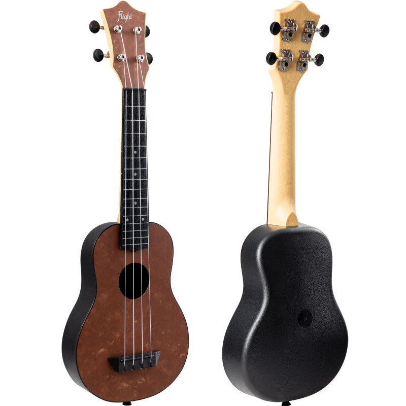 Ukulélé soprano Flight TUS65 Copper avec finition premium et son brillant