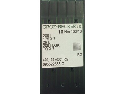 Groz-Beckert 10 Nähmaschinennadeln Stärke 100 System 175 x 7 TQ X 7 29L 2091 LGK
