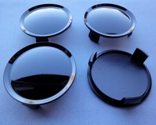 4x Nabenkappen Felgendeckel 74,5 mm 69,5mm Schwarz Lack  K75SL