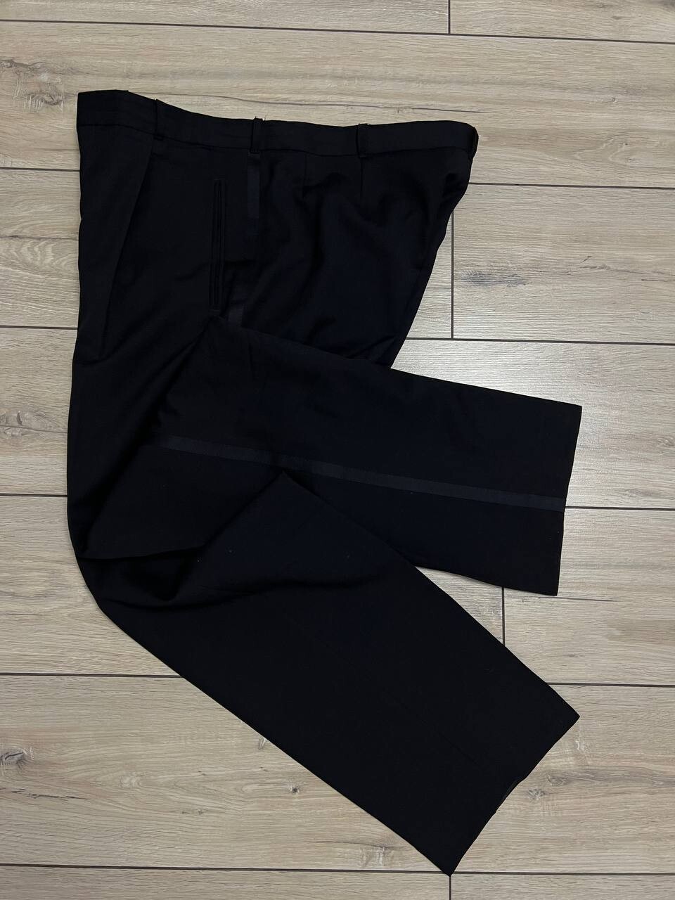 Tuta uomo Yves Saint Laurent YSL abito pantalone lana taglia 50 nero 35x31