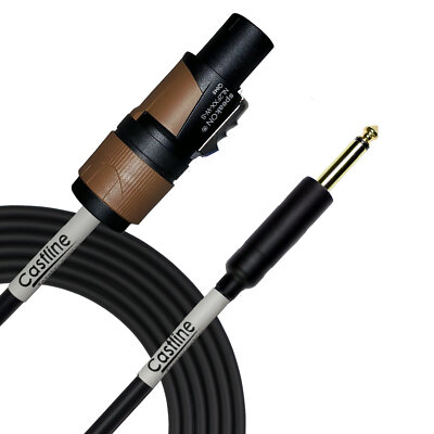 Castline Gold 1/4'' TS to 2 pole Neutrik SpeakON Speaker Cable Mogami 3082