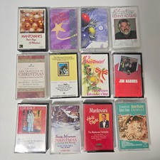 Lot of 12 Christmas Cassette Tapes Kenny Rogers, Mantovani, Various Artist