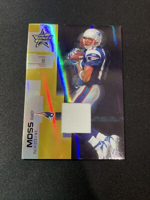 2007 Leaf Rookies And Stars Randy Moss #60 Jersey Gold /250 Patriots Football