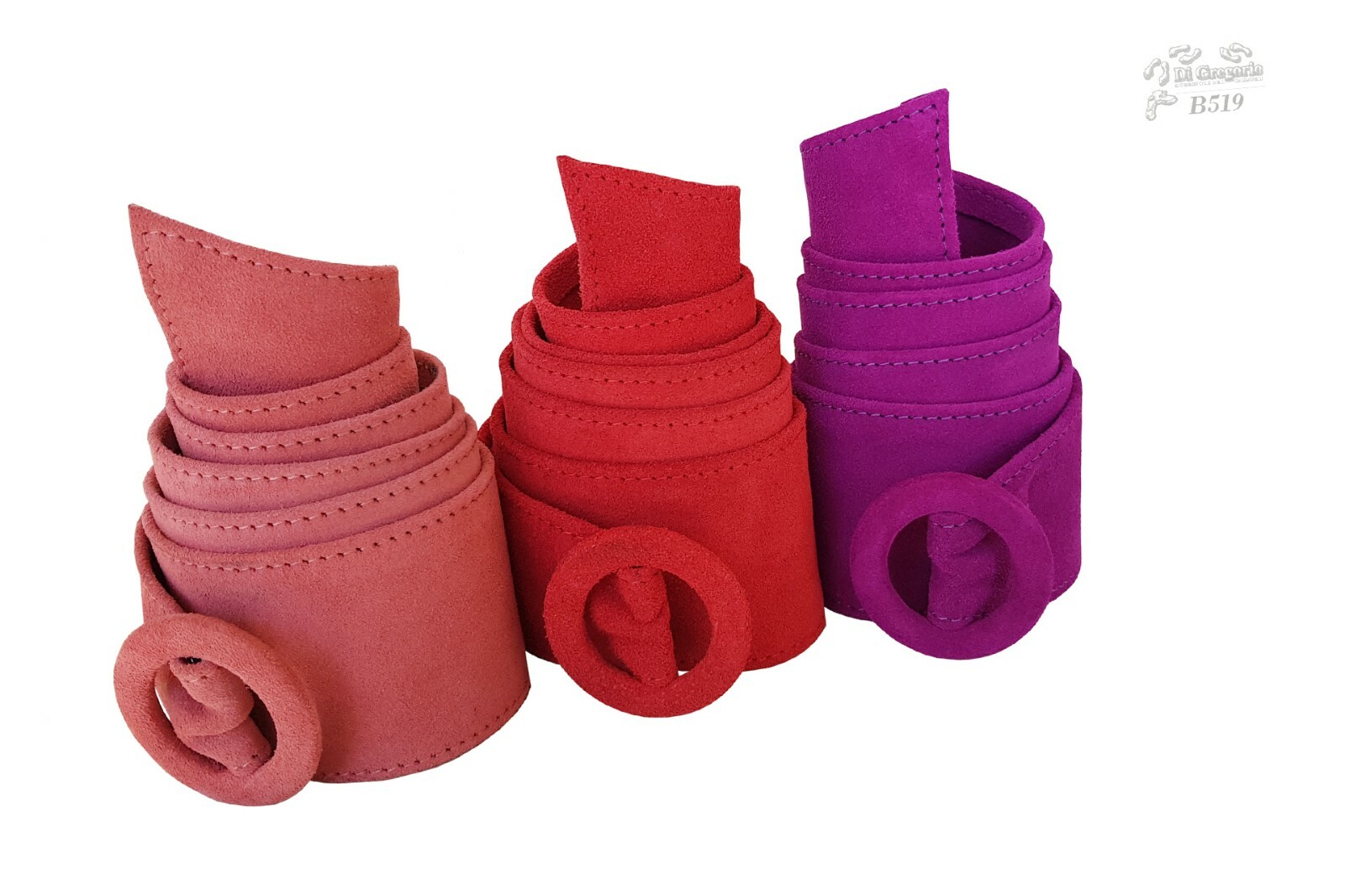 Fajín Cinturón de Piel Mujer Alto cm.6 Con Hebilla Forrada Artesanal Italiana