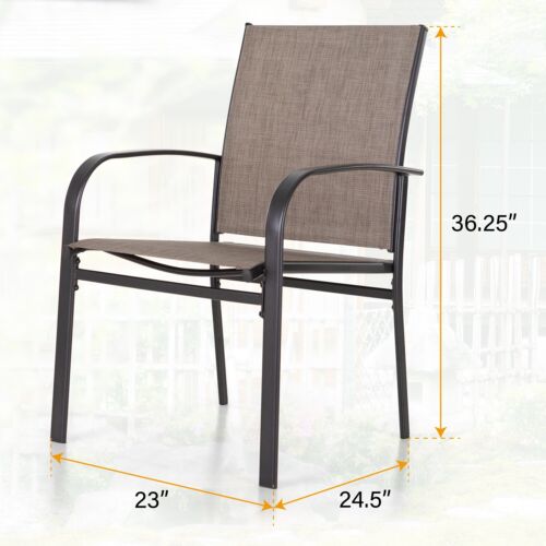 7 Piece Patio Dining Set Outdoor Table Chairs Set for Lawn Porch Yard - Picture 10 of 10