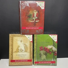 3 Rite Aid 16 Luxury Christmas Cards in Keepsake Box "Home for the Holidays" SEE