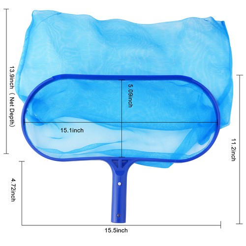 Profi Pool Skimmer - tiefes/flaches Laubrechen Netz mit Stange - feinmaschiger Beutel USA - Bild 30 von 54