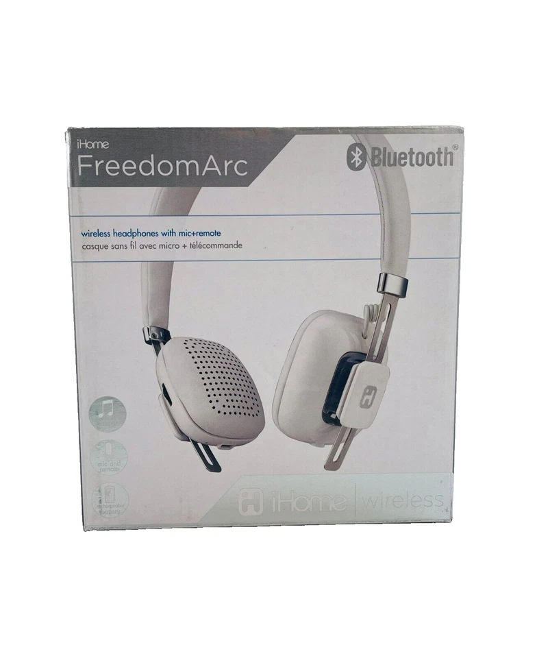 Cuffie Bluetooth Wireless Over-Ear iHome iB81BC Con Microfono Bianche - Immagine 2 di 4