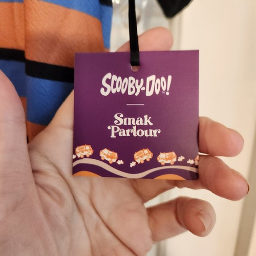 Abito Camicia Scooby Doo marrone a righe blu unico vintage SMAK SALOTTO NUOVO CON ETICHETTE XL - Foto 8 di 11
