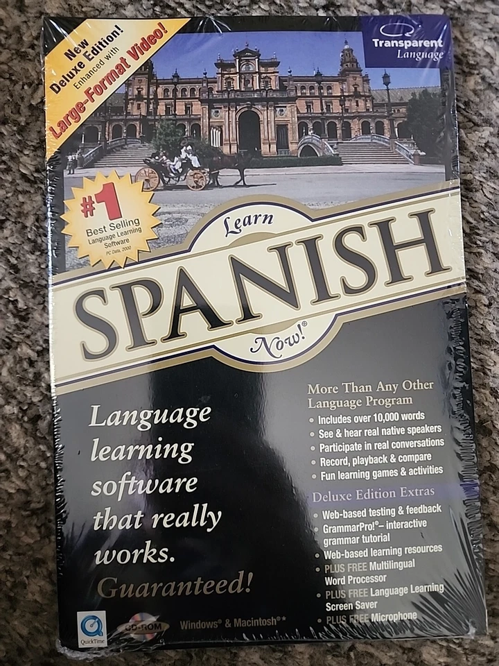 Learn Spanish Now! Windows/Mac CD-Rom Transparent Language Deluxe Ed Microphone - Image 3 of 4
