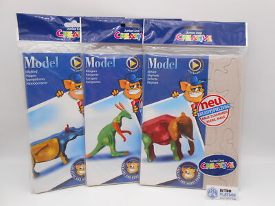 Modell Set: Elefant, Känguru & Nilpferd  Junior Line Creative /R20F11