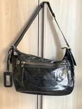 borsa coccinelle in pelle marrone scuro con pochette interna