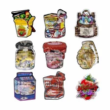 100pc Flat Pouch Smell Proof Design Mylar Foil Resealable Zip Storage Bags 3.5g