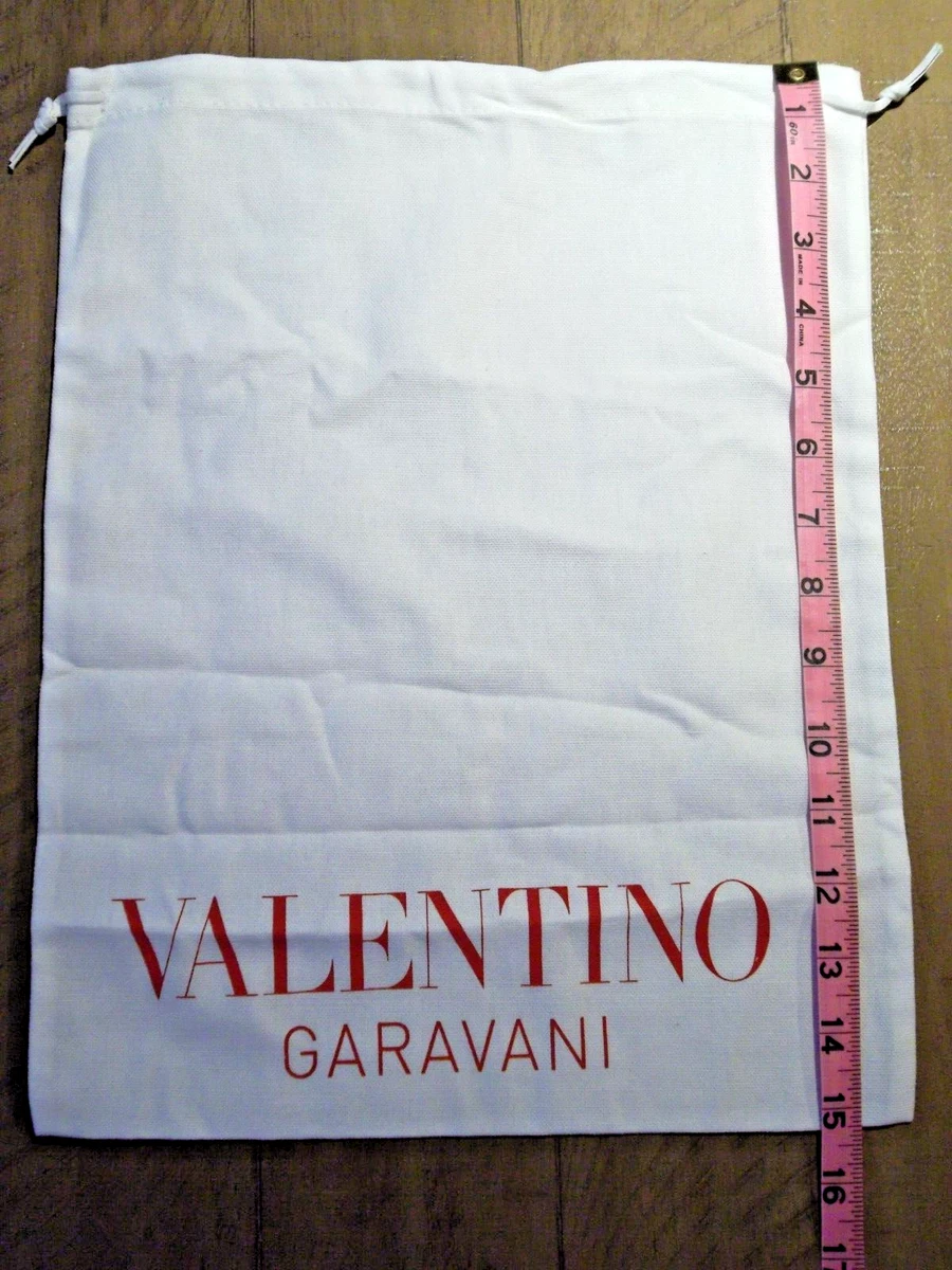 NEW VALENTINO GARAVANI Canvas Drawstring Dust Bag Protective cover 15.5 x12