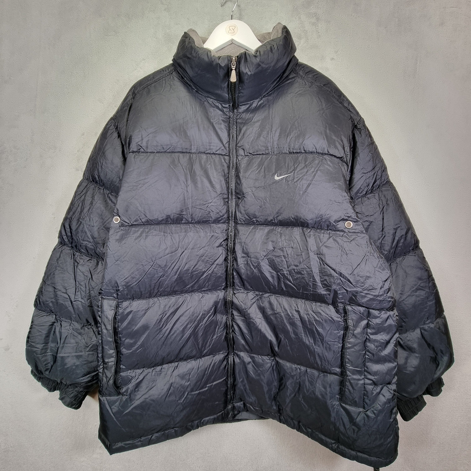Nike Puffer Jacket Mens XL Black Vintage Y2k 00s Down Filled Coat-image